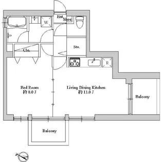 シャトー マーシャン【4階】の間取り