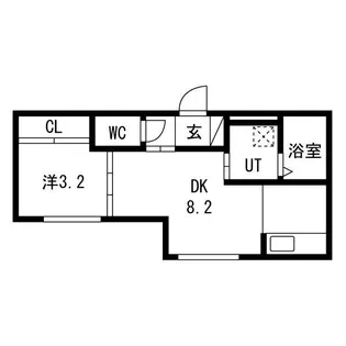 仮)二十四軒4-4AP【2階】の間取り