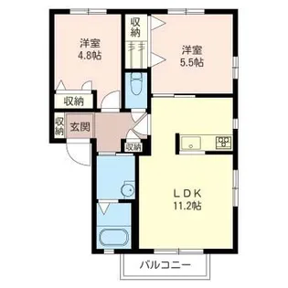 エムズヒル B【1階】の間取り