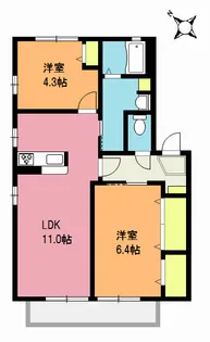 メゾンウィステリア A【2階】の間取り