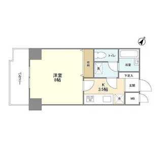 アグレ本八幡【8階】の間取り