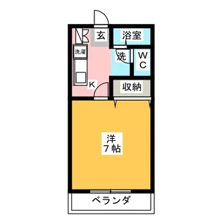 ユースハイム香流【2階】の間取り