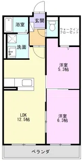 ザ・レジデンス坂本【3階】の間取り