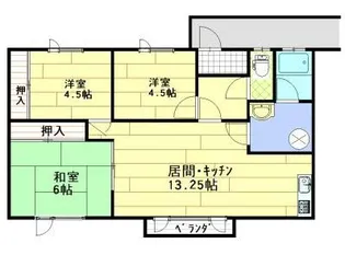 シュガーハイツA【2階】の間取り