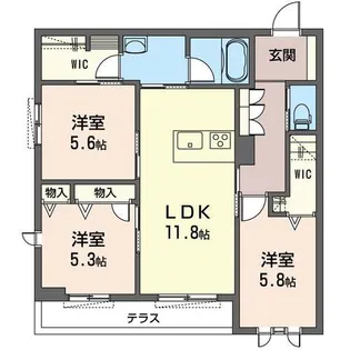 アリスティーナ【1階】の間取り