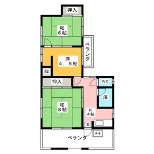 北村アパート【2階】の間取り