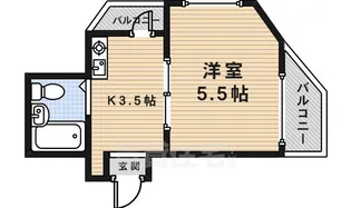 シティハイツ槻木【5階】の間取り