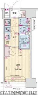 プレサンスTHETENNOJI逢阪トゥルー【8階】の間取り