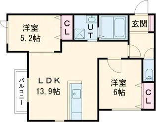 La WEST【1階】の間取り