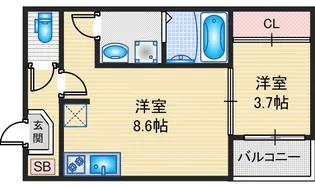 ハーモニーテラス鳴海町III【3階】の間取り