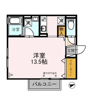 エイトキューブOne B【2階】の間取り