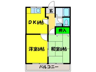 レジオンス北野田参番館【1階】の間取り