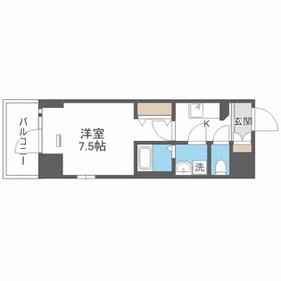 エスリード心斎橋ラグジェ【8階】の間取り
