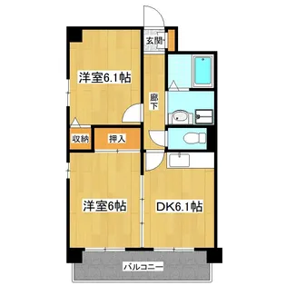 フローラルハイツ明和【4階】の間取り