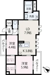 サングランデ【3階】の間取り