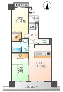 ネオハイツ清明町壱番館【10階】の間取り