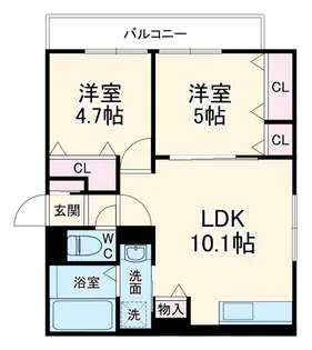 シャルマンテ【2階】の間取り