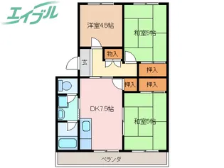コーポ山路【3階】の間取り