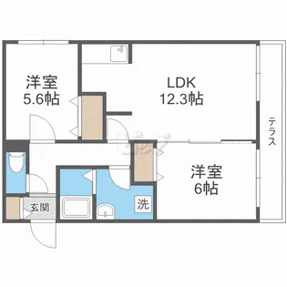 RIVIER発寒【4階】の間取り