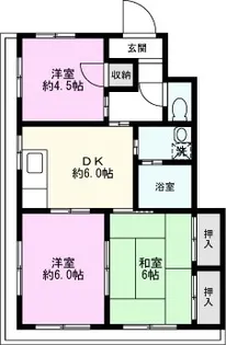 サンフィールド田中【2階】の間取り