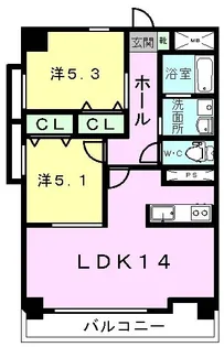 ブルーム【2階】の間取り