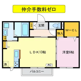 マリュー壱番館【1階】の間取り