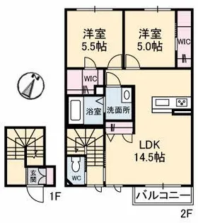 シャーメゾンジュアール N棟【2階】の間取り