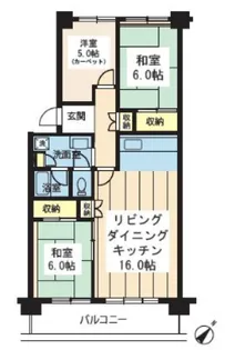 入船中央エステート【2階】の間取り