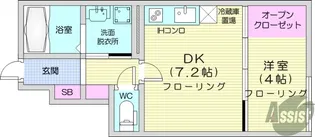 BAU黒松イースト【2階】の間取り