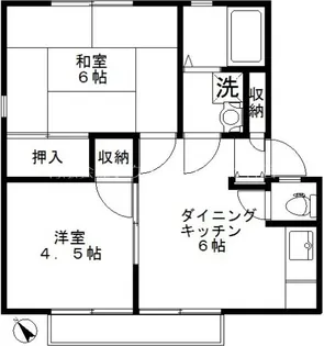 岩橋アパート【2階】の間取り