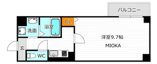 RB桑津【6階】の間取り