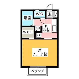 コーポベルウッド【1階】の間取り