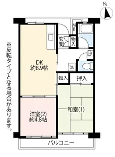 UR多摩ニュータウン永山【1階】の間取り