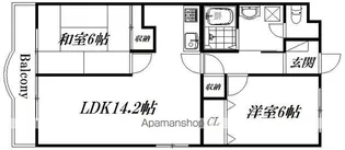 レジデンス上島【1階】の間取り
