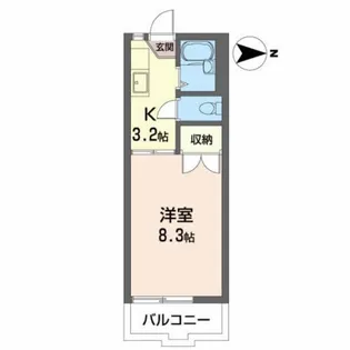 カーム・クウォーターA【2階】の間取り