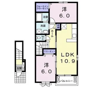 ベルフルール【2階】の間取り