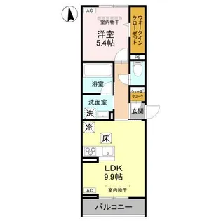 ark西城南【1階】の間取り