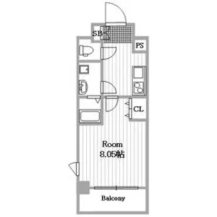 Rainbow Court玉造【7階】の間取り