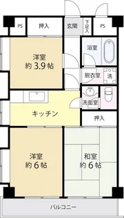T s garden永山【6階】の間取り