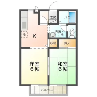 エクセラン東 II【2階】の間取り