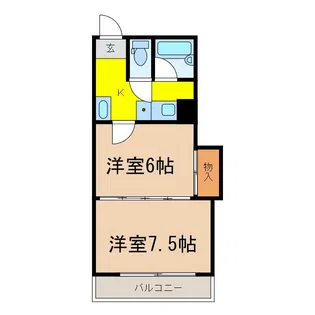 レジデンスカープ小山【8階】の間取り