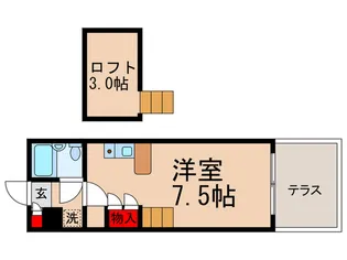 ピュア中丸【1階】の間取り