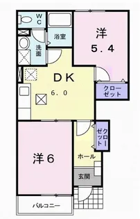 エクセラン・パレス【1階】の間取り