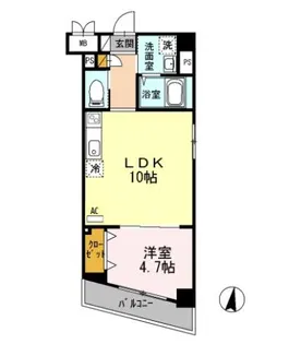 エスポワール多摩川【1階】の間取り