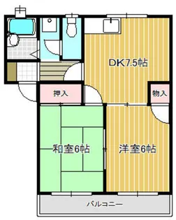 ホワイトハイツ【1階】の間取り