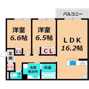 リヴェール鶴見【1階】の間取り