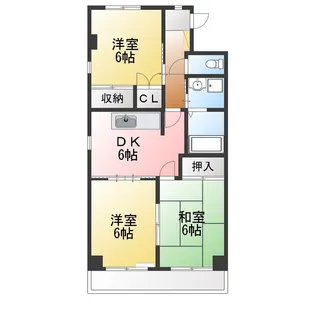 フォンティーヌ南山【3階】の間取り