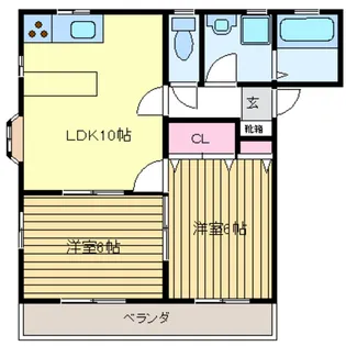大木ハイツ【2階】の間取り