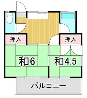 渡辺コーポ【1階】の間取り