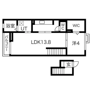 リバーサイド桜坂【4階】の間取り